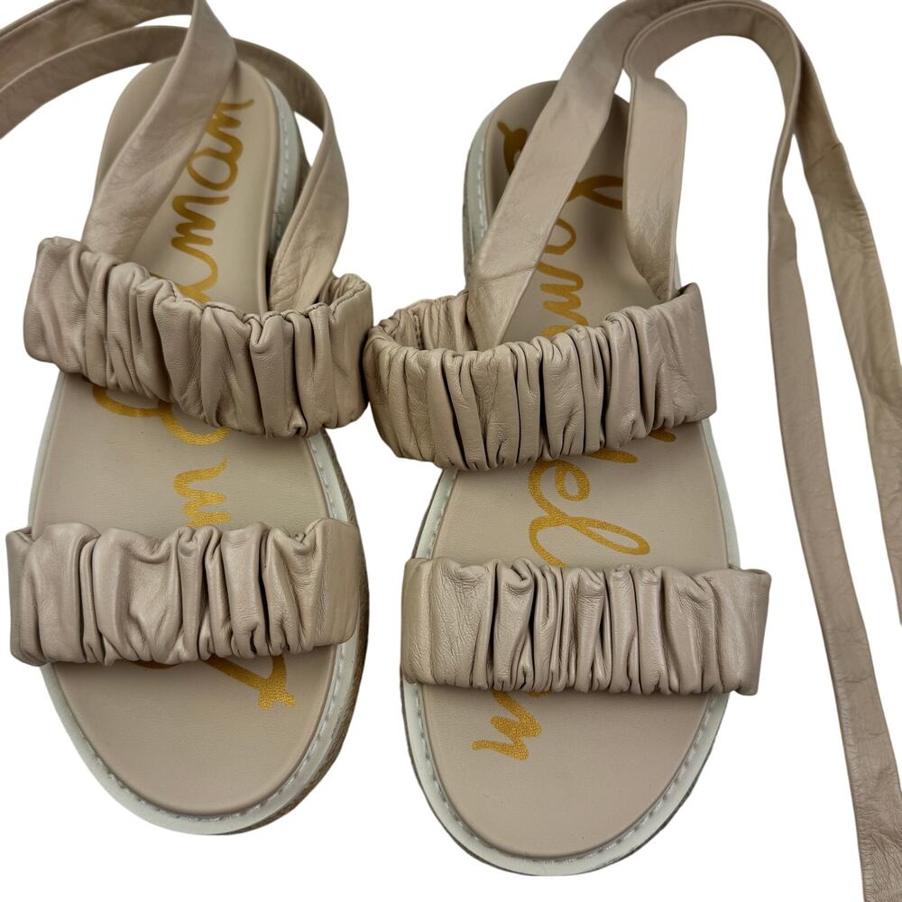 Sam Edelman Kerin Leather Double Strap Platform Wrap Ankle Sandals Women's 9 - Picture 4 of 12